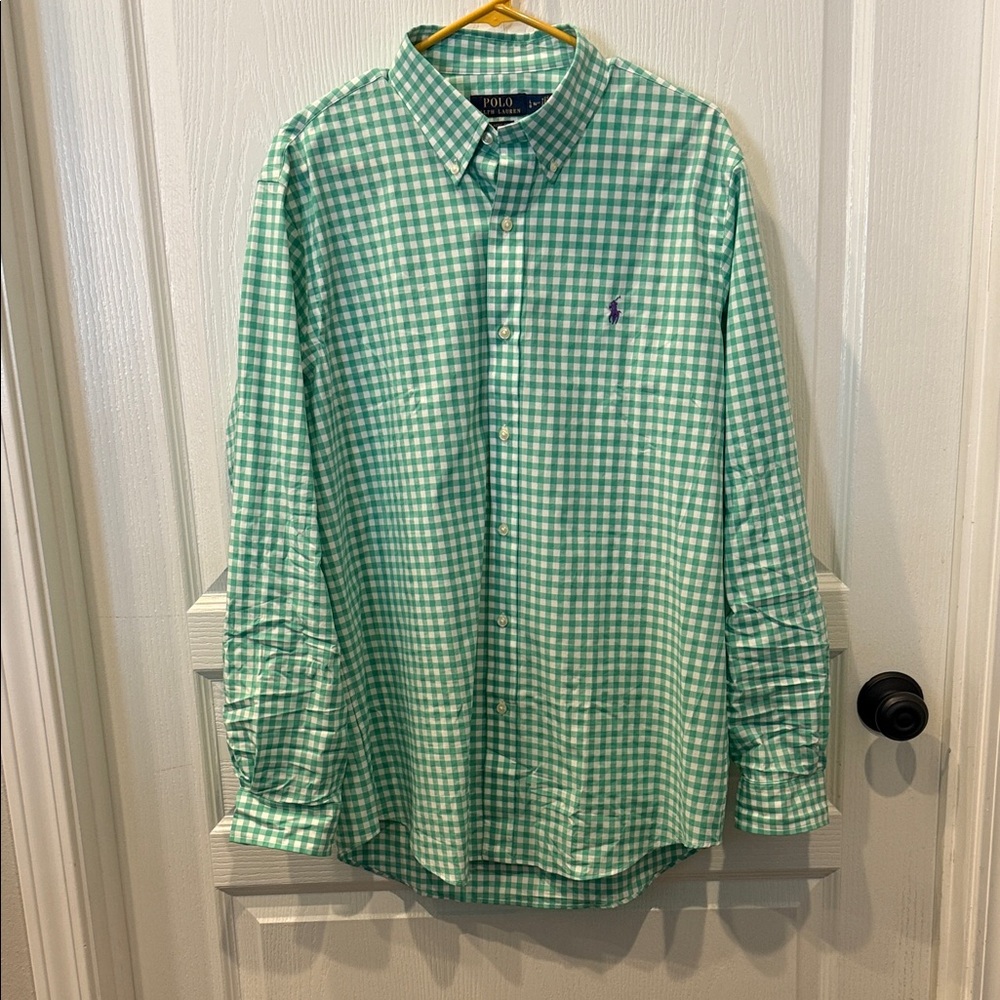 Polo by Ralph Lauren Mint Checkered Men's Shirt